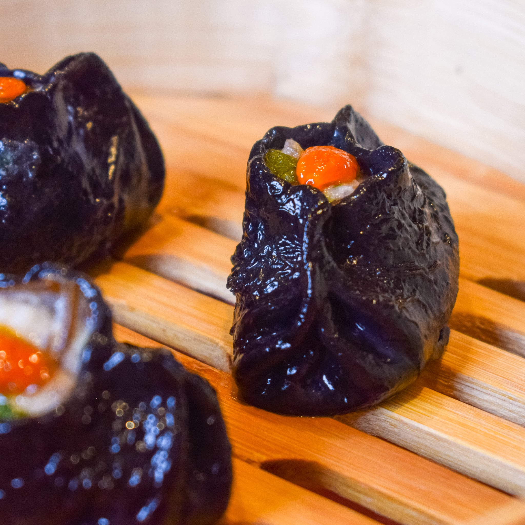 *Limited Edition* Squid Ink & Prawn Open Dumpling x 3