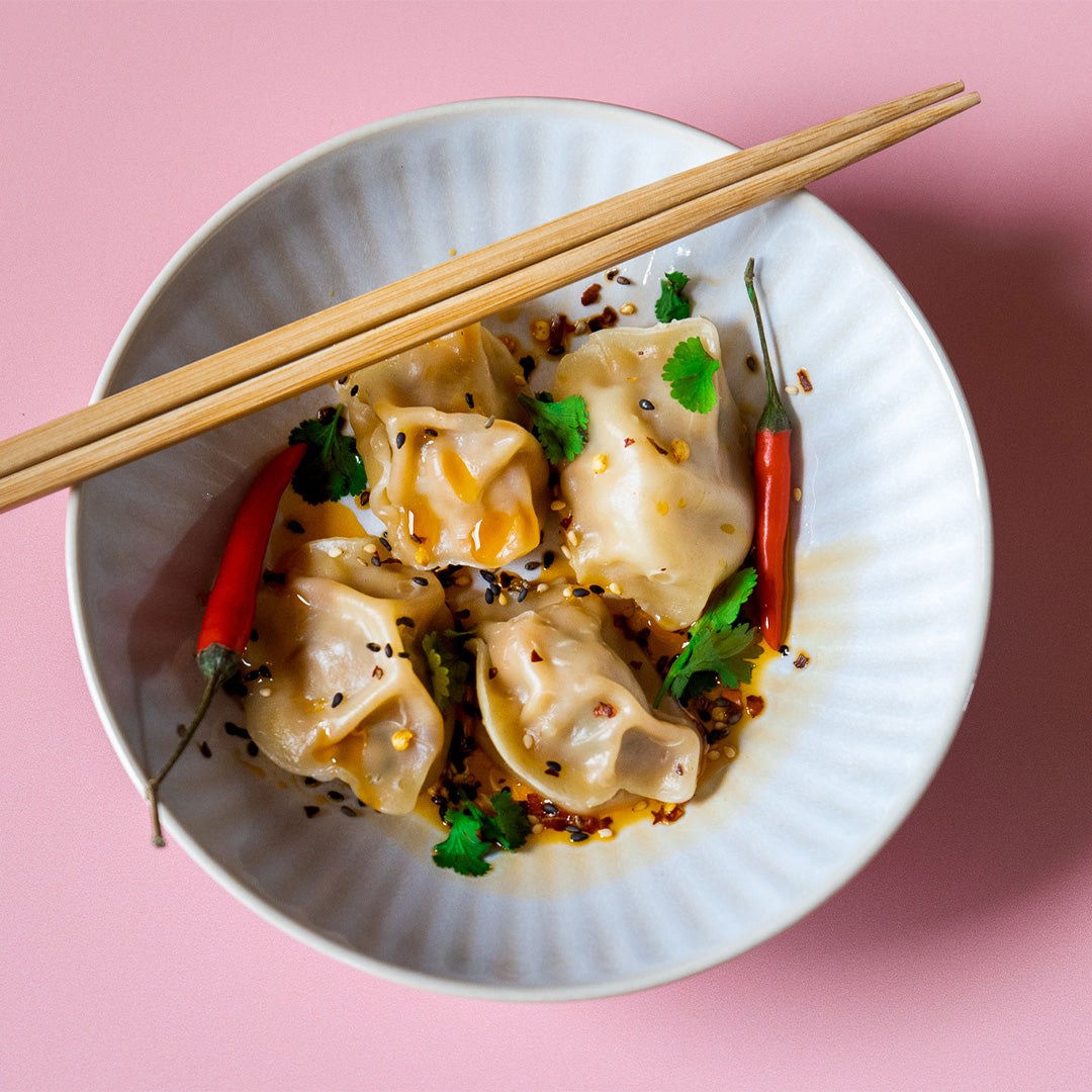 Spicy Sichuan Pork Dumplings